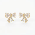 925 Sterling Silver Elegant Bowknot Earrings