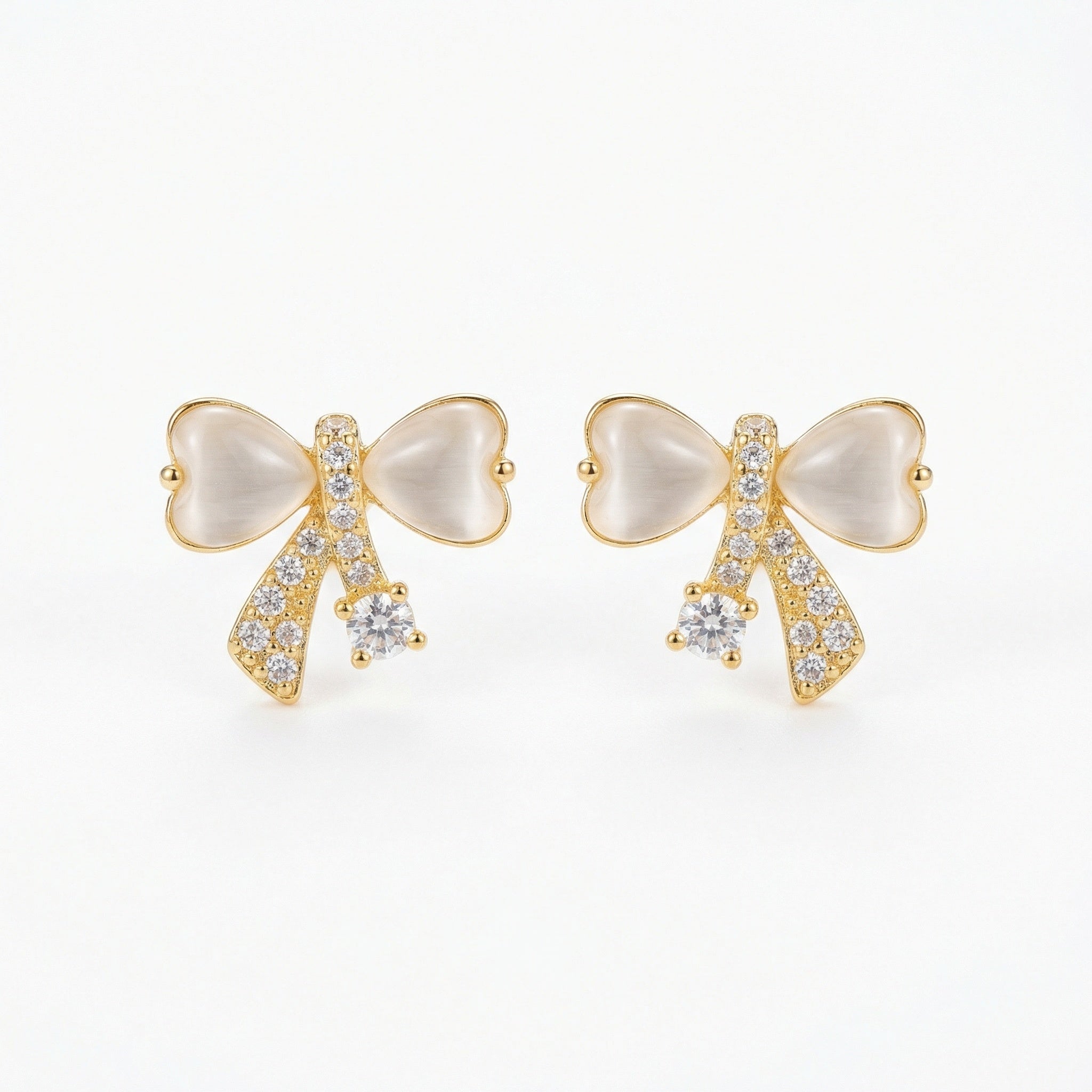 925 Sterling Silver Elegant Bowknot Earrings