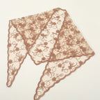 Bridal Floral Lace Triangular  Solid Color Veil
