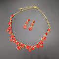 Korean crystal necklace, two sets of bridal jewelry