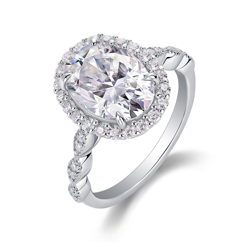 A Wedding Ring Set With  Moissanite S925 Silver