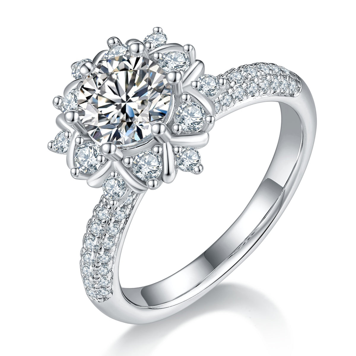 1-carat  Silver Ring Set With , S925 Silver
