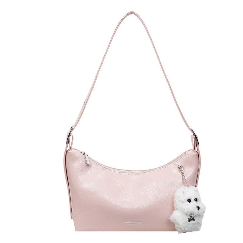 Solid-color  Underarm Single-shoulder Crossbody Bag