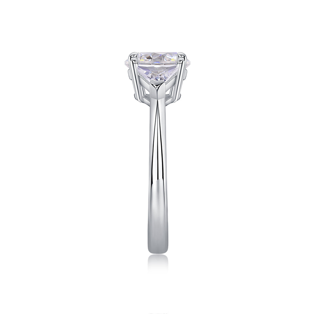 2-carat S925 Silver Diamond Wedding Ring.