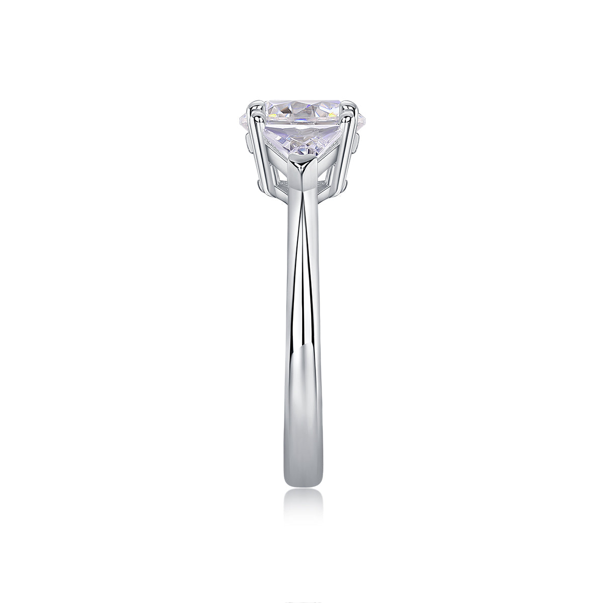 2-carat S925 Silver Diamond Wedding Ring.