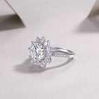 A Wedding Ring Se 3-carat Moissanite S925 Silver