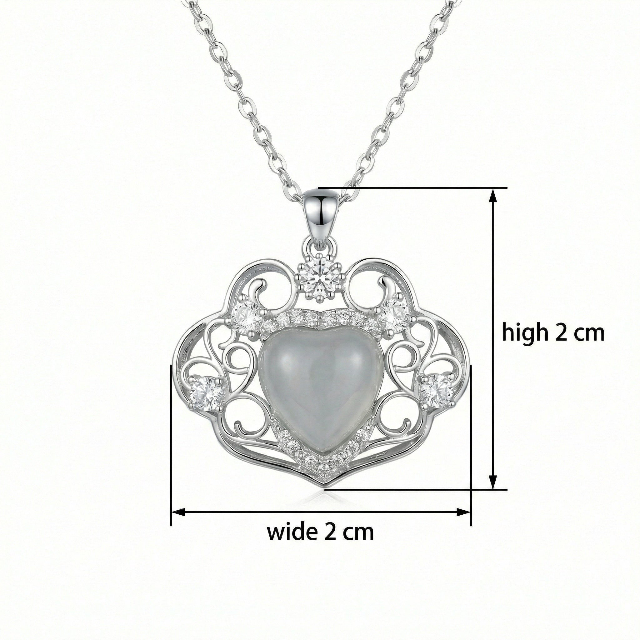 925 Sterling with Moonstone and Sparkling Accents