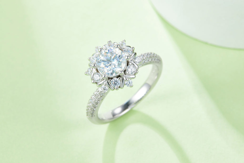 1-carat  Silver Ring Set With , S925 Silver