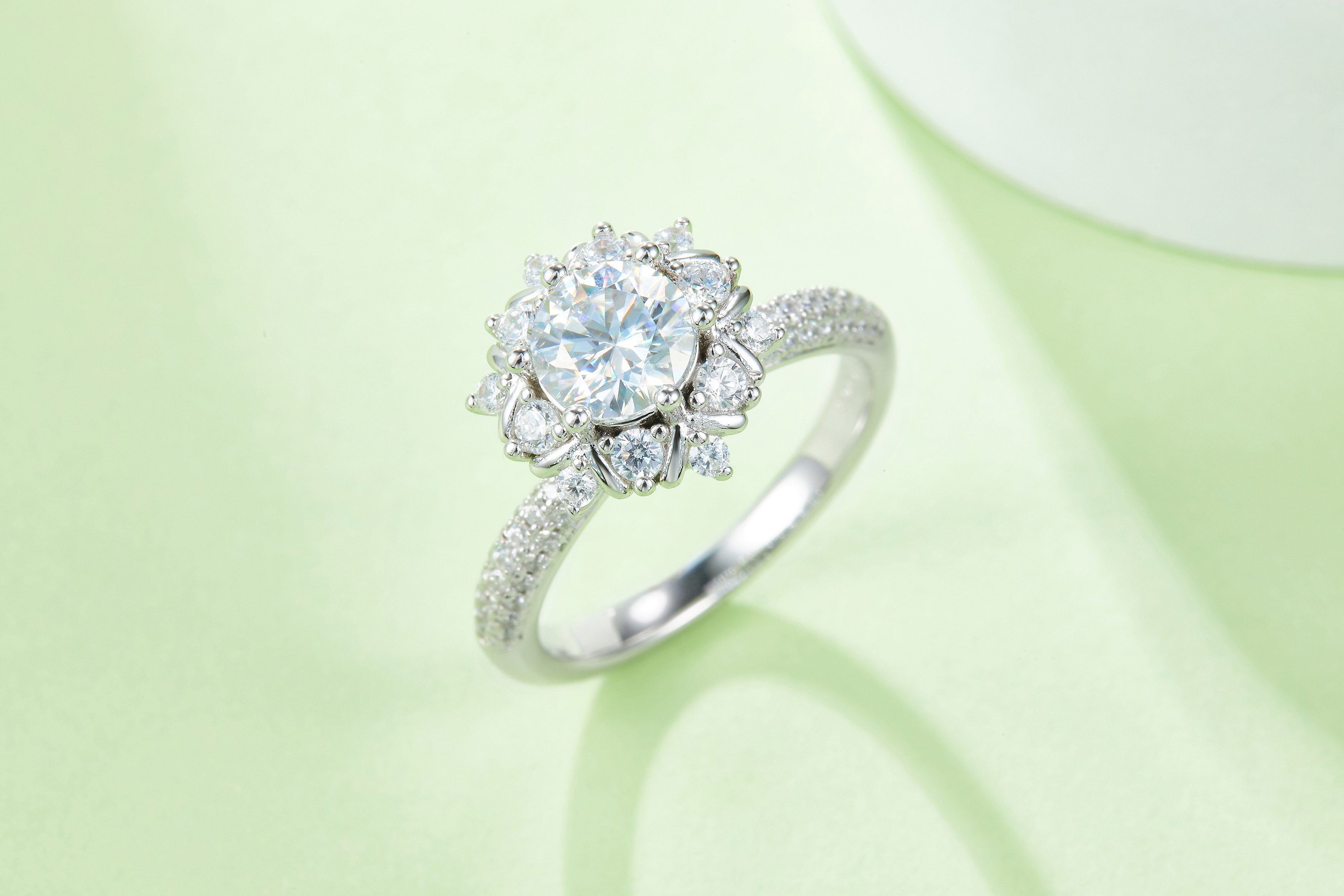 1-carat  Silver Ring Set With , S925 Silver