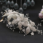 Flower Rhinestone  Bridal Wedding Hair Band