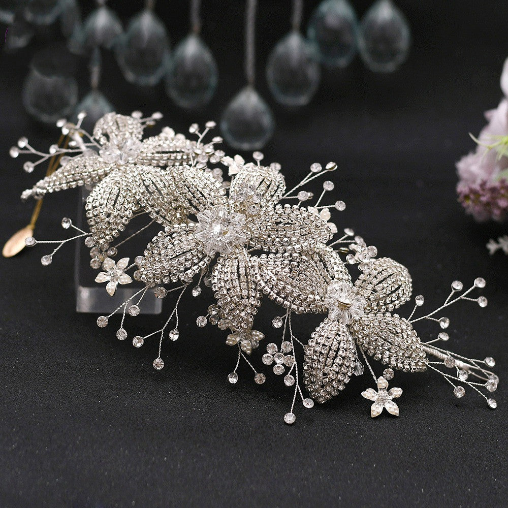 Flower Rhinestone  Bridal Wedding Hair Band