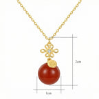 925 Sterling Silver Chinese Knot Pendant Necklace