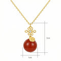 925 Sterling Silver Chinese Knot Pendant Necklace