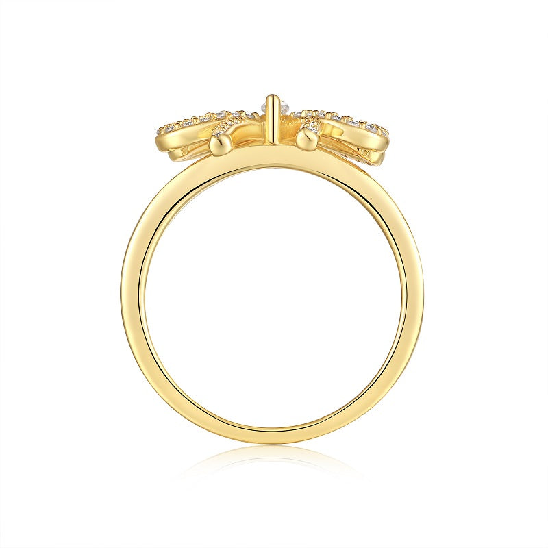 Silver Ring Set With  Moissanite, S925 Silver