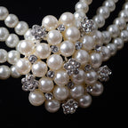chain, luxury pearl, flower necklace, earring set,