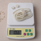 chain, luxury pearl, flower necklace, earring set,