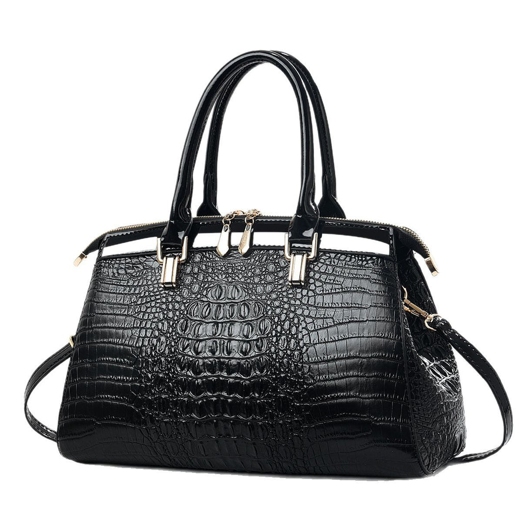 Patent Leather Large-Capacity Commuter Handbag