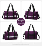Women's Fashion Letter Print Gym Duffel Bag