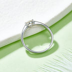 A 0.5-carat Luxury  Silver Ring Set