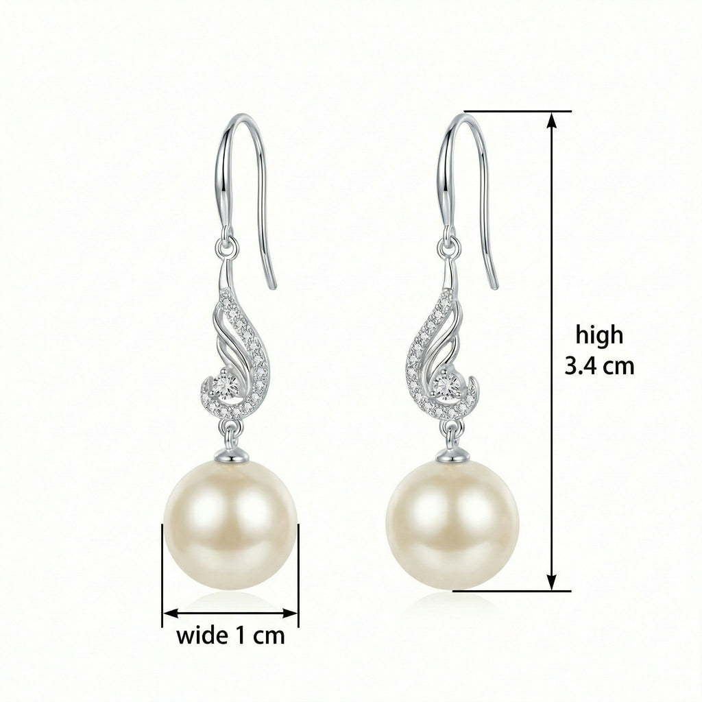 925 Sterling SilverPearl Drop Earrings