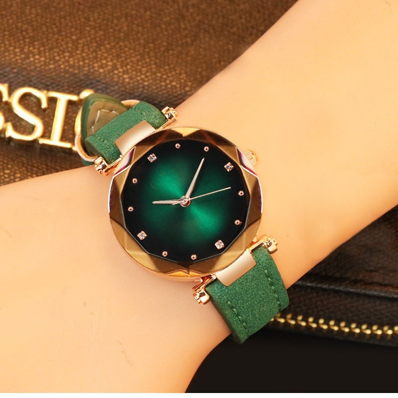Leather Belt Casual Colorful Womens Quartz Watch