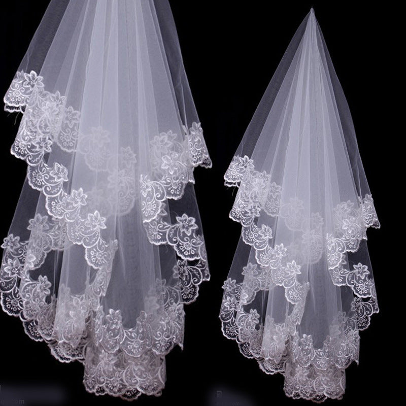 Bridal Veil Lace  Headdress Super Mori