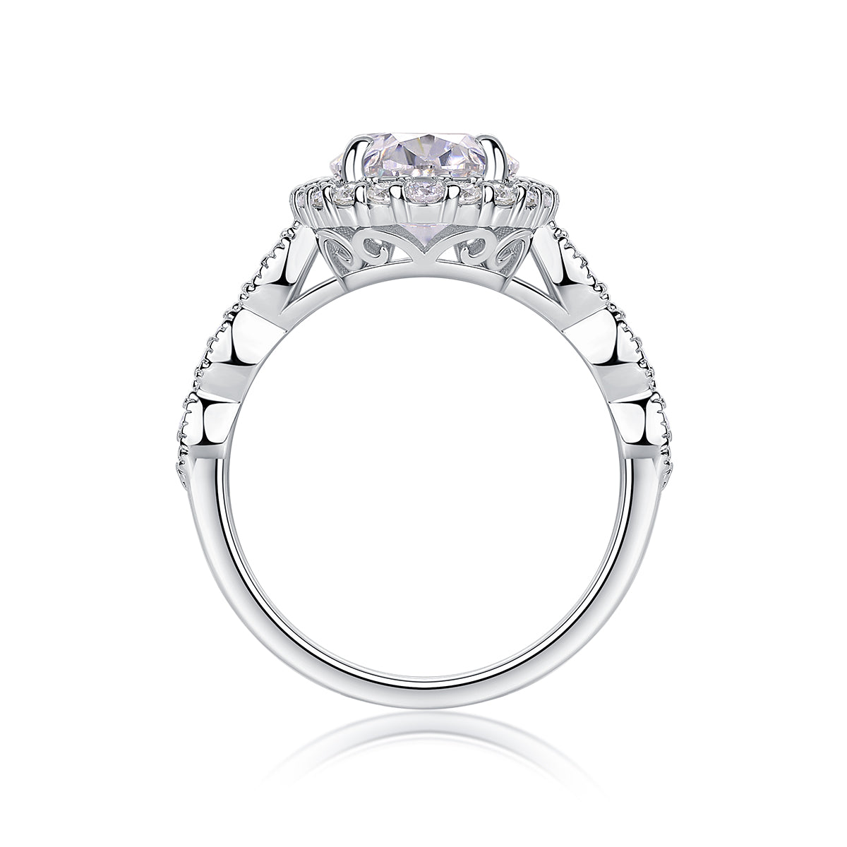 A Wedding Ring Set With  Moissanite S925 Silver