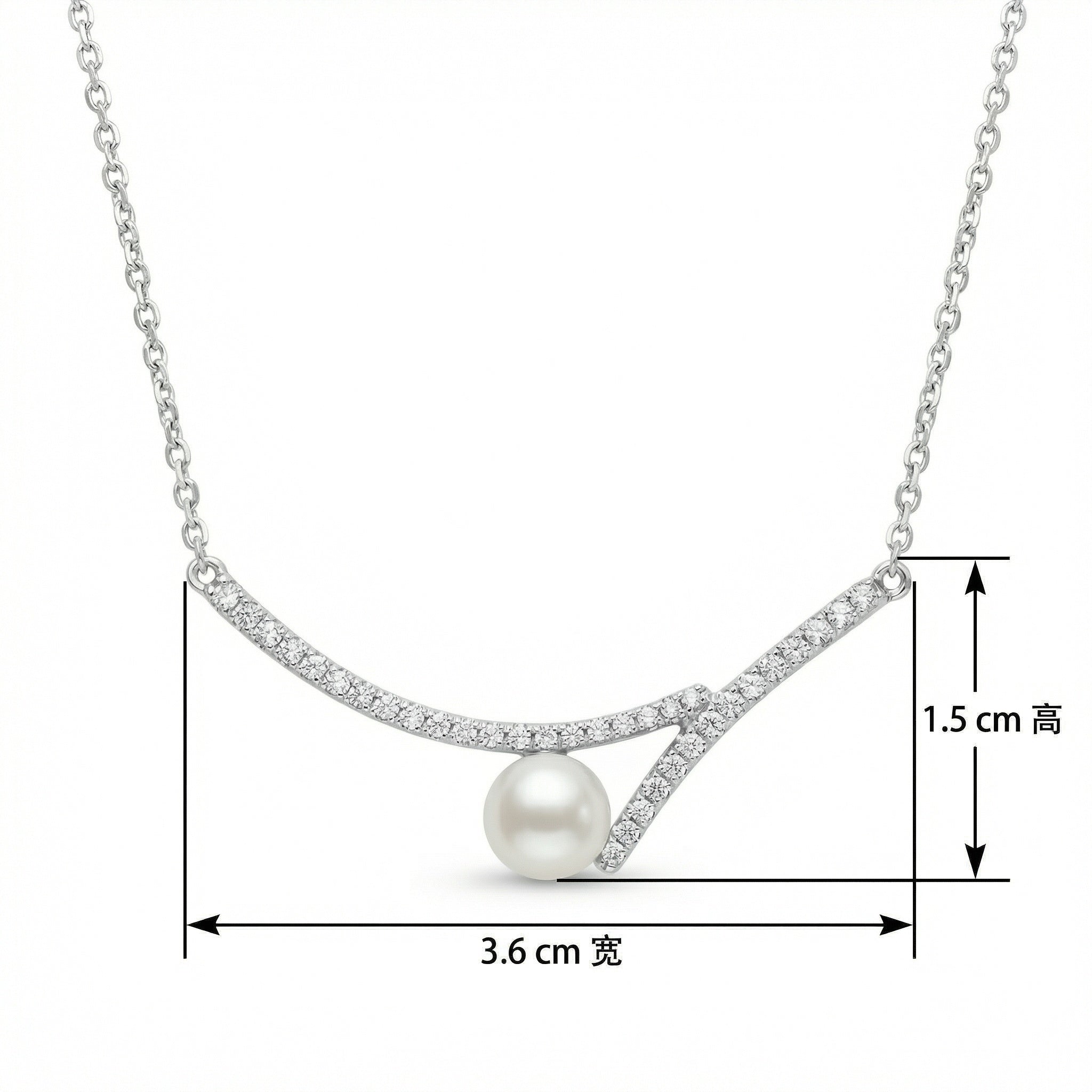 925 Sterling Silver Sterling Silver Pearl and Diamond