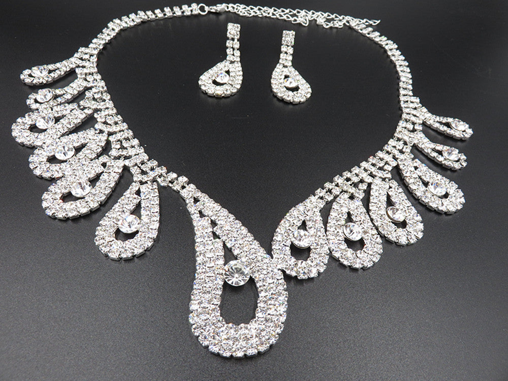 Diamond Suit Set Big Chain Necklace Set