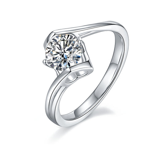 1-carat Top-quality Moissanite S925 Silvern
