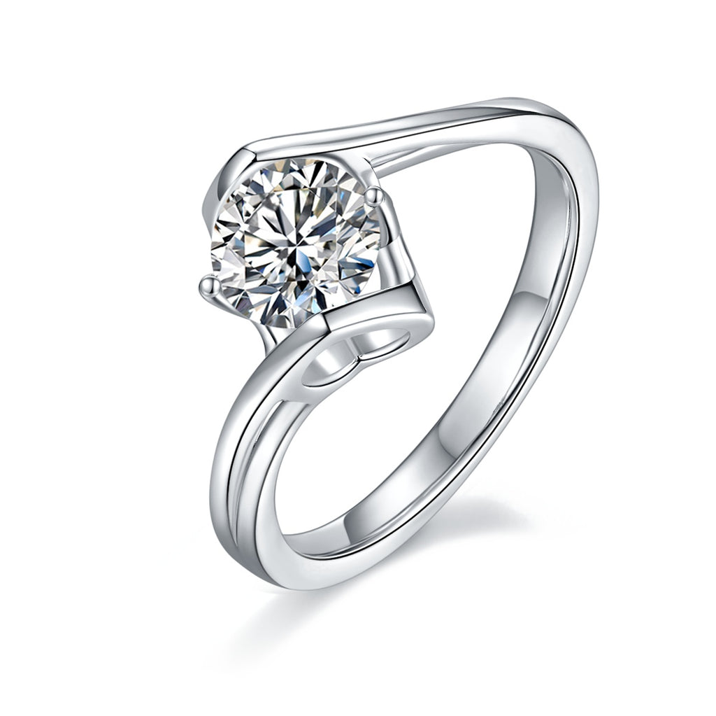 1-carat Top-quality Moissanite S925 Silvern