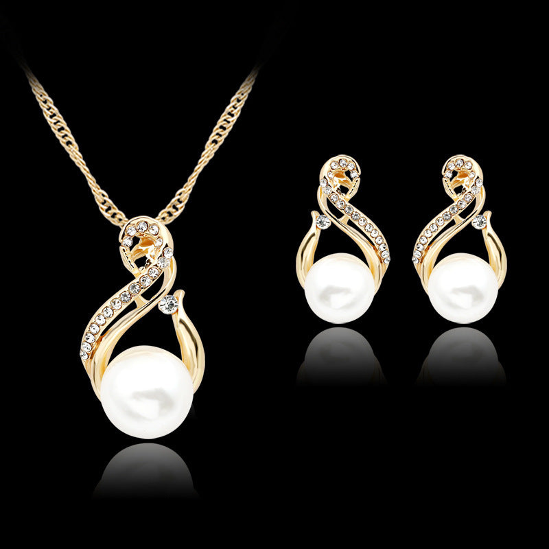 Pearl Necklace And Earrings Se