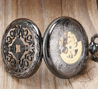 Carved Hollow Pattern Automatic Mechanical Pocket Watch