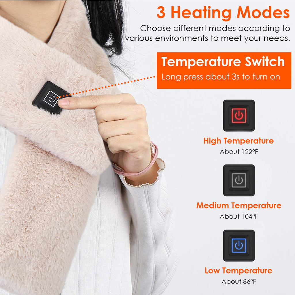 Electric Heated Scarf USB Heating Neck Wrap Unisex
