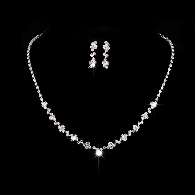 Bridal Necklace Earrings two sets Rhinestone