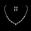 Bridal Necklace Earrings two sets Rhinestone