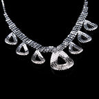 Korean Wedding Two Piece Bride Necklace Ear Ring