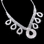 Korean Wedding Two Piece Bride Necklace Ear Ring