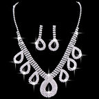 Korean Wedding Two Piece Bride Necklace Ear Ring