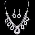 Korean Wedding Two Piece Bride Necklace Ear Ring