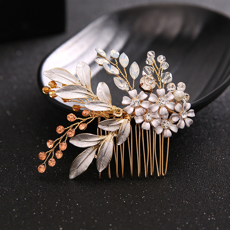 New Handmade Hairband Gold Leaf Headdress Bridal