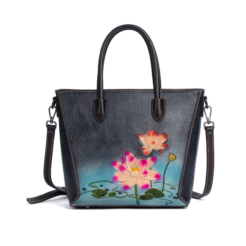 Retro Women's First-Layer Cowhide Handbag