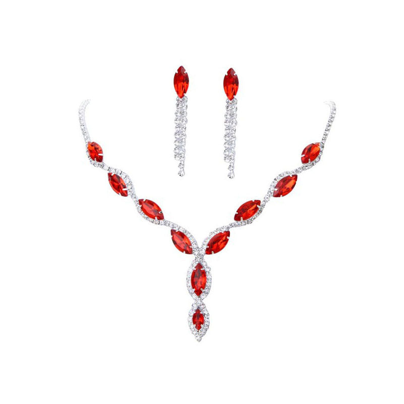 Burst Red Suit, Bridal Necklace, Wedding