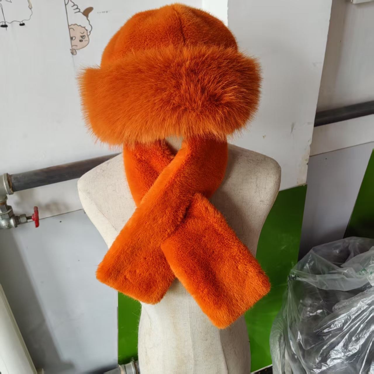 Winter Scarf And Mongolian Hat Plush Hat For Women