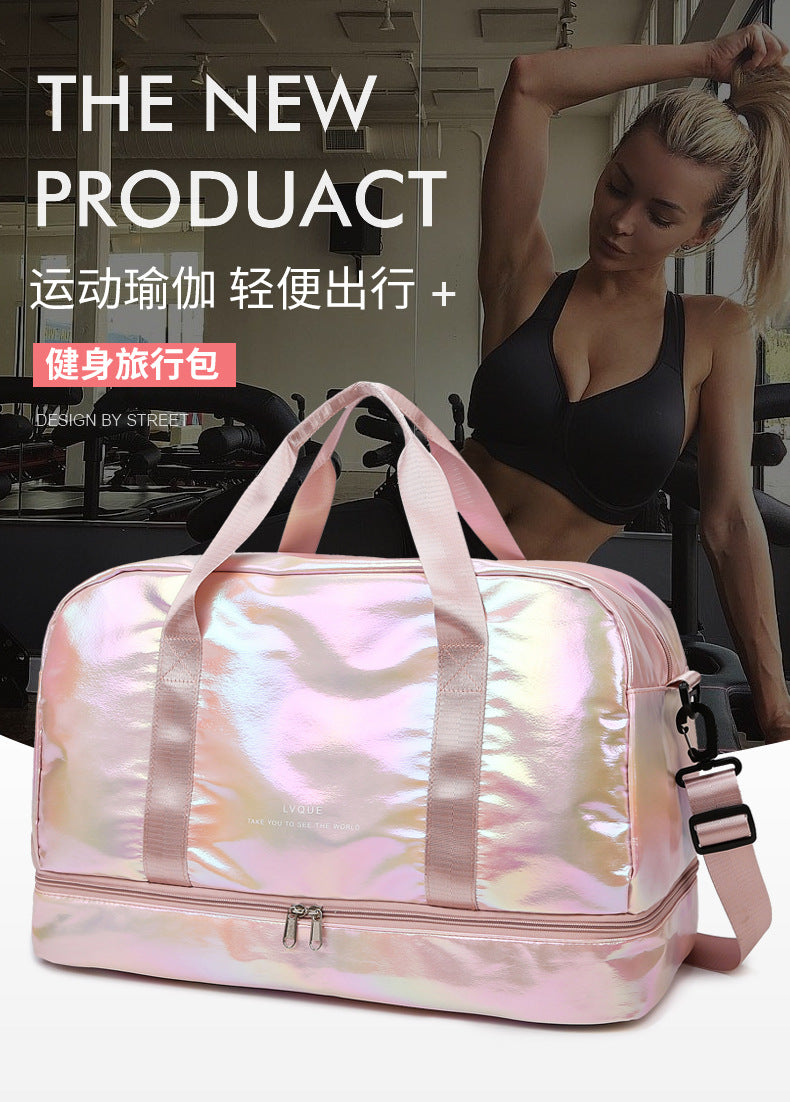 Iridescent Pearl Gym Bag ,Holographic Shiny
