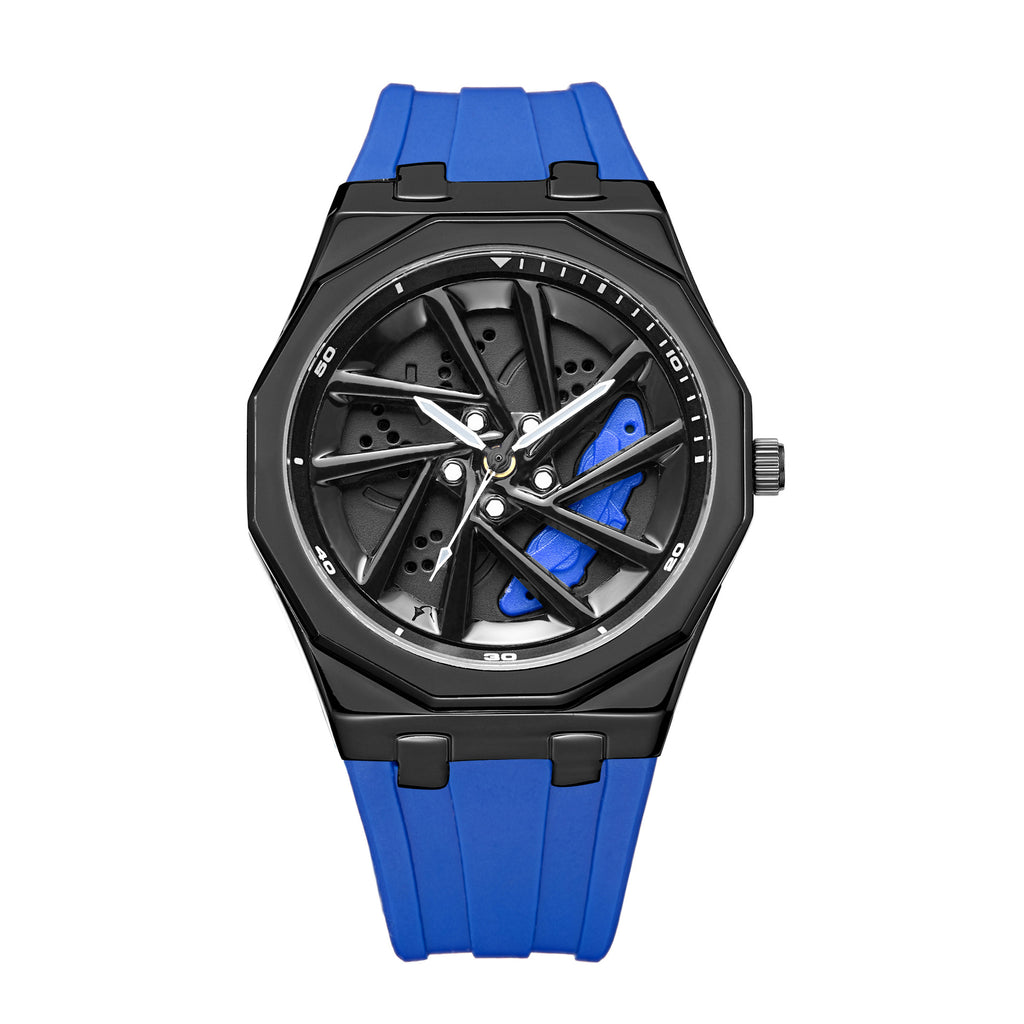Rotating Watch Mens Wheel Hub Rotating Quartz Watch