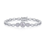 1-carat y Silver Bracelet Set Moissanite, S925 Silver