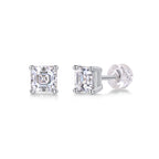 S925 Silver And Platinum-plated Stud Earrings,