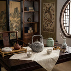 Pure 999 Fine Silver Hand-Carved Fine Silver Teapot Featuring an Intricate Phoenix