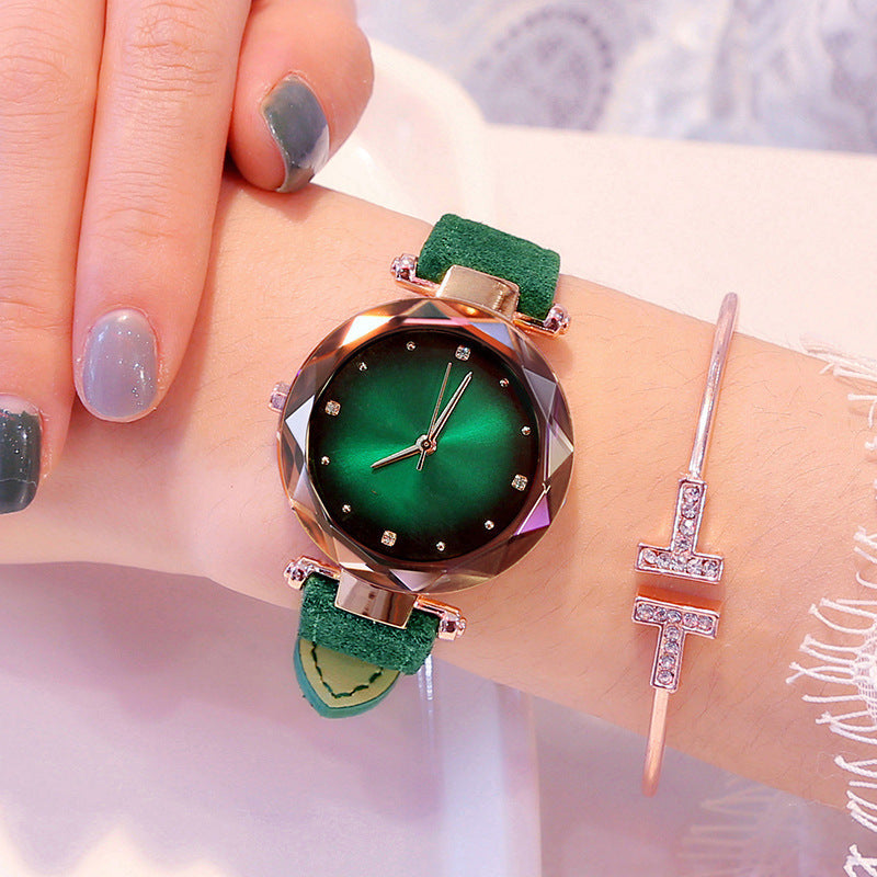 Leather Belt Casual Colorful Womens Quartz Watch